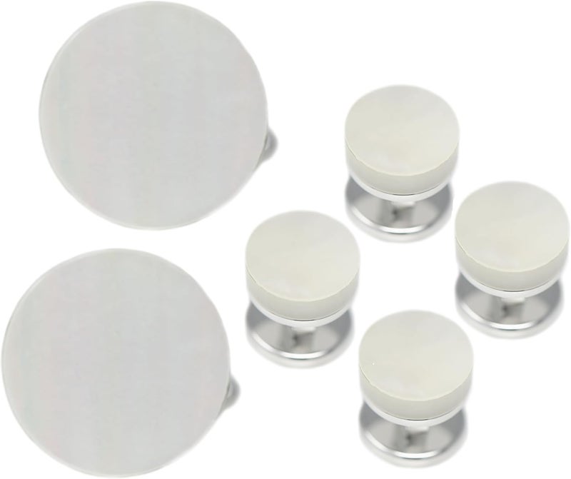 MENDEPOT Men Formal Wear Dress Shirt Cufflinks And Studs Set With Box Wedding Groom Groomsmen Gift - Image 3